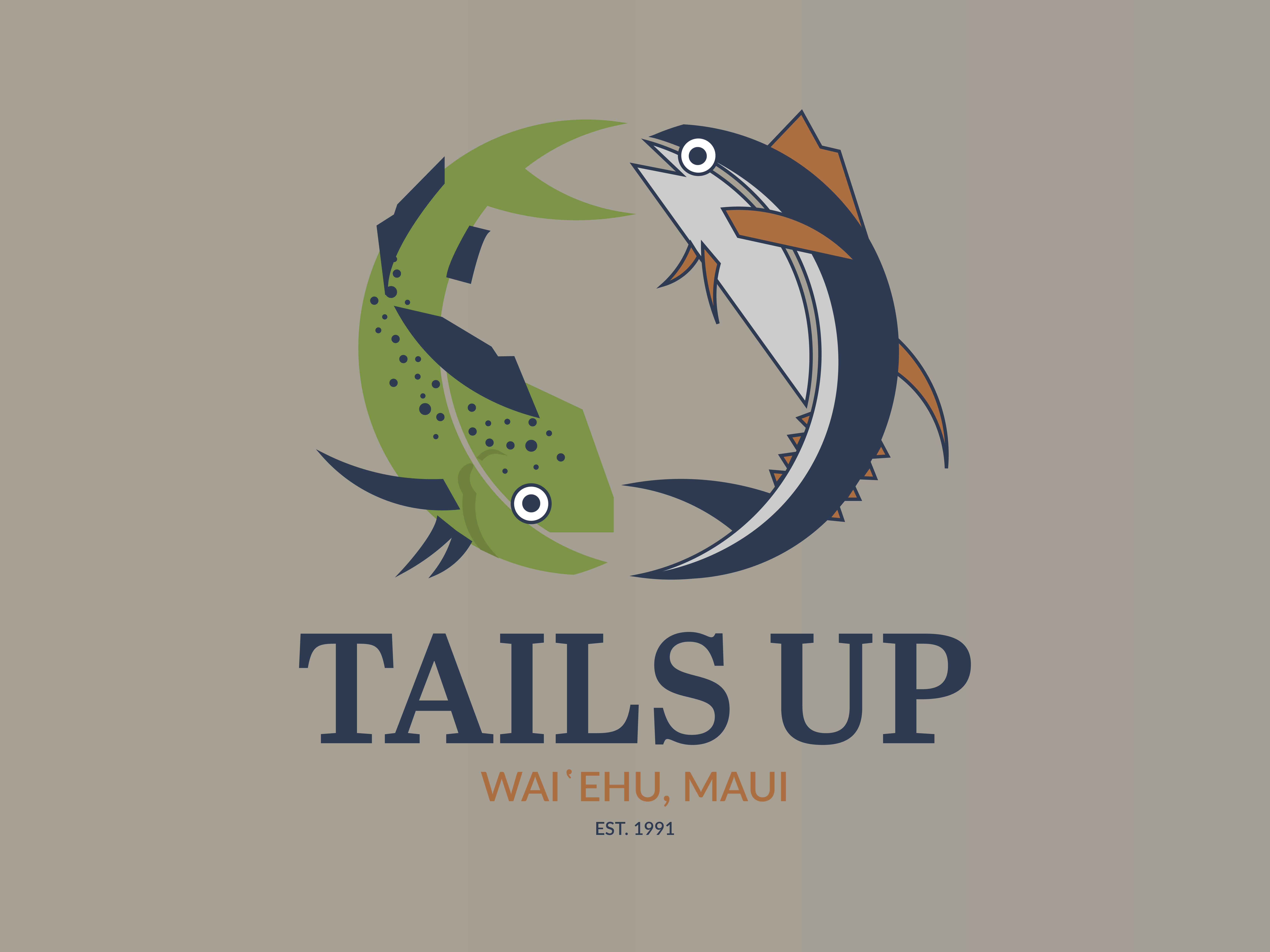 Tails Up Maui Logo design