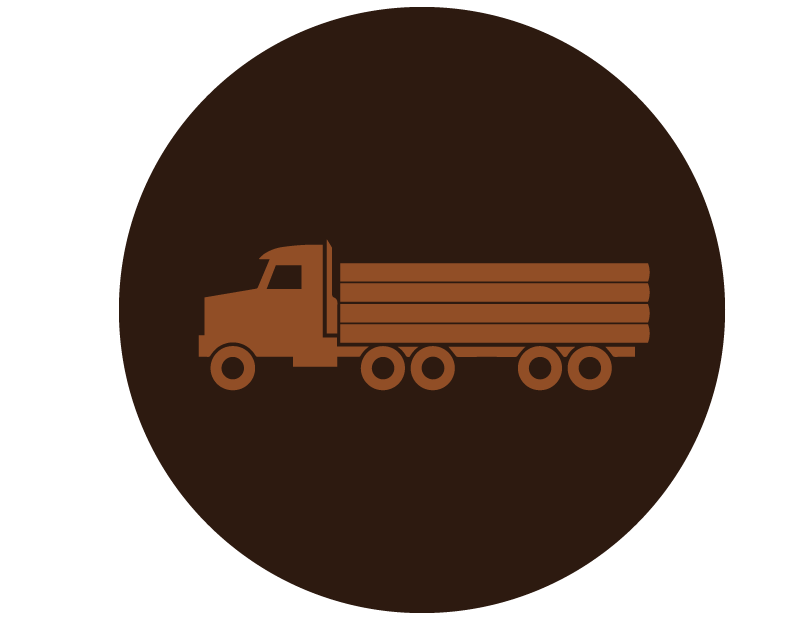 Illustration of a truck with wood